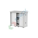 Container coibentato con pannelli EI120 con porte scorrevoli per lo stoccaggio esterno con vasca di contenimento 2025 Lt, stoccaggio 6 IBC / 20 fusti / 6 posti pallet