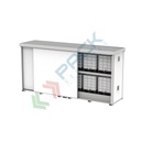 Container coibentato con pannelli EI120 con porte scorrevoli per lo stoccaggio esterno con vasca di contenimento 4100 Lt, stoccaggio 12 IBC / 36 fusti / 12 posti pallet