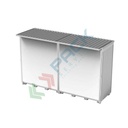 Container modulare con telo per lo stoccaggio esterno con vasca di contenimento 2700 Lt, stoccaggio 8 IBC / 24 fusti / 8 posti pallet