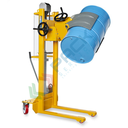 Carrello ribaltatore manuale completo di girafusti laterale, in acciaio verniciato, Mis. 1250 L x 1150 P x 2000 H mm, ideale per fusti in plastica e metallo