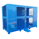 Deposito bombole gas in acciaio verniciato, ideale per lo stoccaggio di 48 bombole, Mis. 2800 L x 1500 P x 2100 H mm, con basamento, colore blu RAL 5010