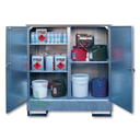 Deposito stoccaggio in acciaio zincato, Mis. 1550 L x 900 P x 1660 H mm, volume di raccolta 267 Lt, ideale per piccoli contenitori - modello 3 ripiani