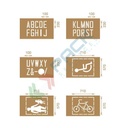 Dime per segnaletica di sicurezza orizzontale, in cartone rinforzato, Kit N. 3