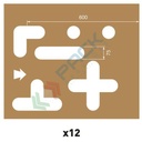 Dime per segnaletica di sicurezza orizzontale, in cartone rinforzato, Kit AREA DI STOCCAGGIO