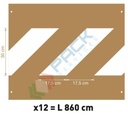 Dime per segnaletica di sicurezza orizzontale, in cartone rinforzato, Kit ZEBRA