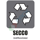 Adesivo per bidoni raccolta differenziata SECCO