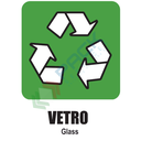 Adesivo per bidoni raccolta differenziata VETRO