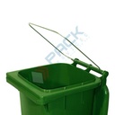 Anello fermasacco in metallo, per bidone raccolta differenziata 80 Lt