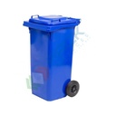 Bidone spazzatura per la raccolta differenziata rifiuti, capacità 80 Lt, certificato UNI EN 840, per uso esterno, colore blu