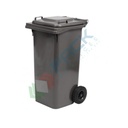 Bidone spazzatura per la raccolta differenziata rifiuti, capacità 80 Lt, certificato UNI EN 840, per uso esterno, colore grigio scuro