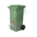 Bidone spazzatura per la raccolta differenziata rifiuti, capacità 80 Lt, certificato UNI EN 840, per uso esterno, colore verde