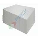 Panni assorbenti per oli ed idrocarburi, versione rinforzata, Mis. 100 x 80 cm, capacità assorbimento per foglio 5 Lt - totale 250 Lt, conf. 50 pz
