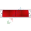 Gemma catarifrangente con fori, colore rosso