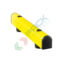 Guardrail di protezione a singola barriera, lunghezza 1000 mm, colore giallo RAL 1018