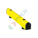 Guardrail di protezione a singola barriera, lunghezza 1250 mm, colore giallo RAL 1018