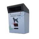 Cestino deiezioni canine, in acciaio, capacità 60 Lt, con distributore di sacchetti