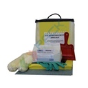 Kit di pronto intervento per acido solforico, portatile, capacità assorbimento 13,5 Lt/neutralizzazione 3,7 Lt, confezionato in borsa