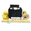 Kit di pronto intervento per prodotti chimici, carrellato, capacità assorbimento 575 Lt, confezionato in cassa pallet con ruote