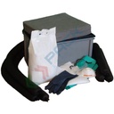 Kit di pronto intervento cantieristico, portatile, capacità assorbimento 74 Lt, confezionato in cassetta in plastica