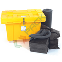 Kit di pronto intervento universale, carrellato, capacità assorbimento 700 Lt, confezionato in cassonetto con ruote