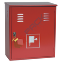 Cassetta per idrante UNI45, Mis. 450 L x 200 P x 530 H mm, chiusura sigillabile o luchettabile in zama, colore rosso RAL 3000