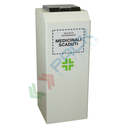 Contenitore per medicinali scaduti e rifiuti sanitari, quadrato, capacità 150 Lt, Mis. 400 L x 400 P x 1050 H mm, colore bianco