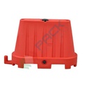 Barriera stradale spartitraffico impilabile, in plastica (PE), con giunto basso, colore rosso