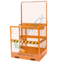 Contenitore in rete per manutenzione aerea, Mis. 1100 L x 900 P x 1100 H mm, portata 400 Kg, colore arancione RAL 2001