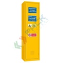 Armadio di sicurezza per lo stoccaggio di liquidi infiammabili, 1 anta cieca, Mis. 540 L x 450 P x 2000 H mm, spessore 8/10 elettrosaldato, colore giallo