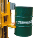 Pinza monofusto applicabile alla piastra Fem del carrello elevatore, in acciaio verniciato, Mis. 300 L x 400 P x 815 H mm, ideale per fusti in metallo e plastica