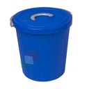 Pattumiera per la raccolta differenziata rifiuti, capacità 20 Lt, coperchio a pressione con maniglia, colore blu