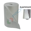 Rotolo assorbente per oli ed idrocarburi, Mis. 100 cm x 40 mt, spessore doppio, capacità assorbimento totale 238 Lt, versione a tre strati rinforzati ad ultrasuoni e plastificati, conf. 1 pz