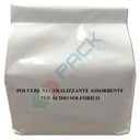 Polvere assorbente neutralizzante per acido solforico, sacco da 5 Kg, rapporto Kg/Lt 0,54