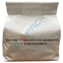 Polvere assorbente neutralizzante per acido solforico, sacco da 7 Kg, rapporto Kg/Lt 0,54