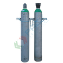 Supporto a parete per bombole gas in acciaio zincato a caldo, ideale per 2 bombole gas, Mis. 860 L x 60 P x 115 H mm