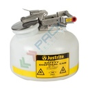 Tanica di sicurezza in plastica (HDPE), capacità 7,5 Lt, per lo smaltimento di liquidi, colore bianco