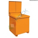 Contenitore porta Big Bag in lamiera verniciata, coperchio incernierato con asta di sicurezza, capacità 1600 Lt