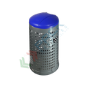 Trespolo per la raccolta differenziata rifiuti, capacità 110 Lt, coperchio con cerniera e anello portasacco, colore grigio-blu