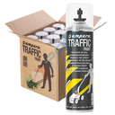 Vernice traccialinee spray Traffic Paint®, contenuto 650 ml, conf. da 12 bombolette, colore nero RAL 9017