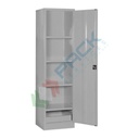 Armadio di sicurezza per lo stoccaggio di sostanze chimiche, acide e corrosive, Mis. 580 L x 460 P x 1800 H mm, 1 anta cieca, 4 ripiani