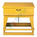 Vasca lava pezzi per il lavaggio da terra di grandi componenti, capacità 83 Lt, colore giallo