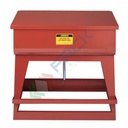 Vasca di sicurezza per il lavaggio da terra di grandi componenti, capacità 83 Lt, colore rosso