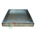 Vasca di contenimento liquidi in acciaio zincato, ideale per 4 fusti, volume di raccolta 270 Lt, Mis. 1390 L x 1160 P x 170 H mm, senza grigliato