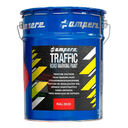 Vernice spartitraffico ad asciugatura rapida ideale per segnaletica stradale, fusto da 5 Kg, colore rosso RAL 3020
