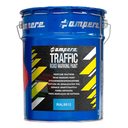 Vernice spartitraffico ad asciugatura rapida ideale per segnaletica stradale, fusto da 5 Kg, colore blu RAL 5012
