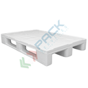 Pallet in plastica (HDPE) igienico, Mis. 800 L x 1200 P x 165 H mm, con 3 traverse, piano chiuso, portata statica 5000 Kg, portata dinamica 1500 Kg
