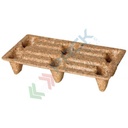 Pallet in legno pressato INKA, Mis. 400 L x 800 P x 130 H mm, portata dinamica 500 Kg, statica 1500 Kg