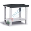 Banco da lavoro piano in acciaio con gambe fisse, Mis. 1031 L x 704 P x 887 H mm, colore antracite/grigio chiaro