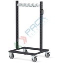 Carrello per imbracature in lamiera, Mis. 761 L x 668 x 1357 H mm, colore grigio antracite RAL 7016