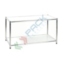 Libreria da interno, 2 ripiani in acciaio verniciato colore bianco, Mis. 40 L x 80 P x 40,5 H cm